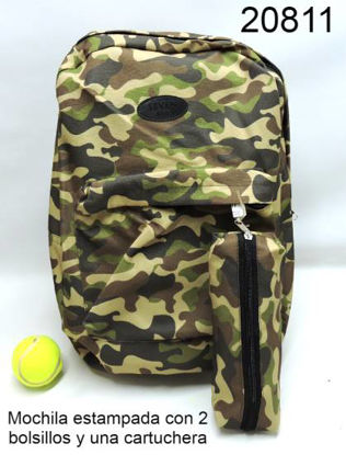 Imagen de MOCHILA ESTAMPADA C/ 2 BOLSILLOS Y CARTUCHERA 1.26